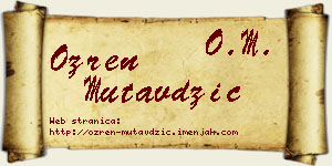 Ozren Mutavdžić vizit kartica
